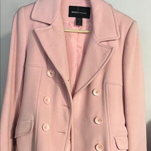 Moda International Blush Pink Pea Coat
